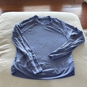 Athleta Girl Blue Crewneck Soft Long-Sleeve